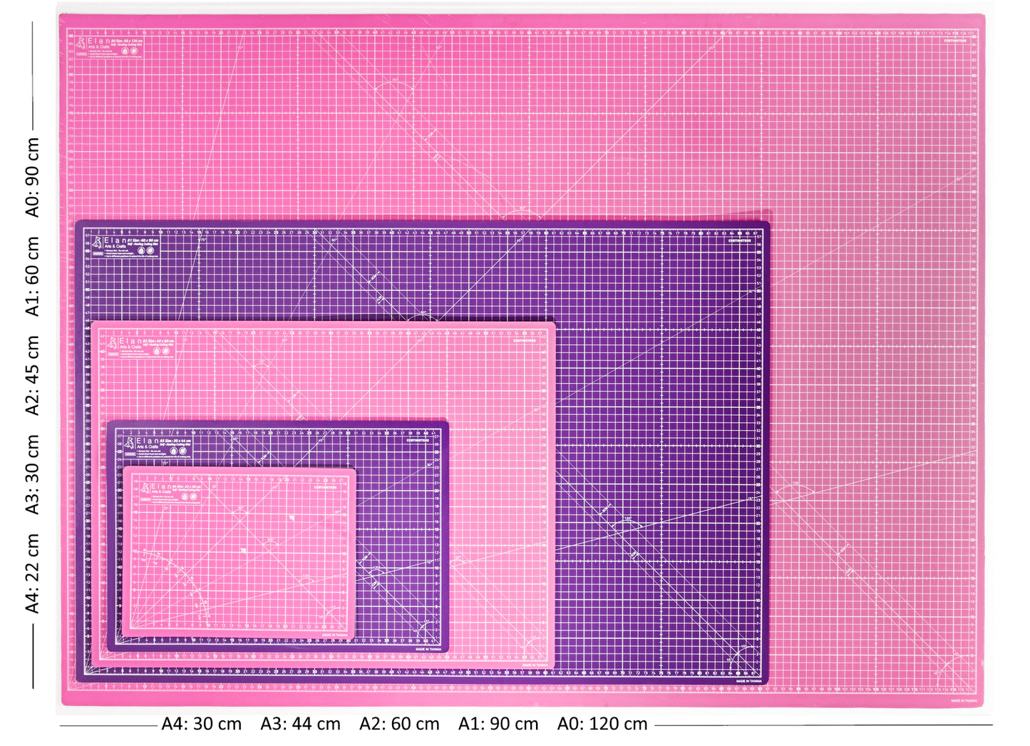 Cutting Mat Pink in A0, A1, A2, A3 and A4